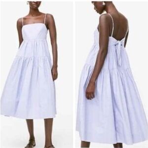 J Crew Tie Back Cotton Poplin Dress SZ 6